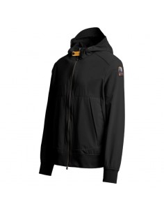 Veste Coupe-Vent Abner Noire Homme Parajumpers présentée portée de profil｜Magasin Homme Toulouse