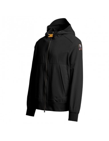 Veste Coupe-Vent Abner Noire Homme Parajumpers présentée portée de profil｜Magasin Homme Toulouse