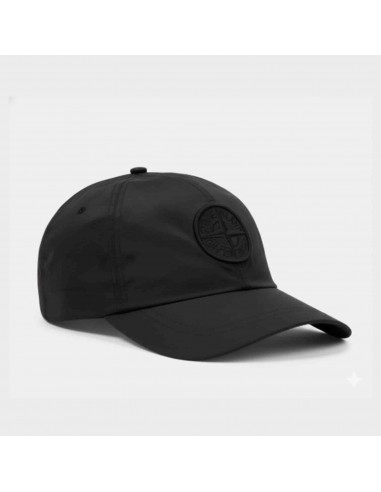 Casquette Logo Compass Brodé Noire Stone Island présentée de face｜Boutique Homme Toulouse
