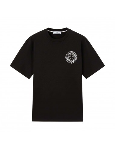 T-shirt Avec Imprimé « Outline Compass » Noir Stone Island présenté de face｜Boutique Homme Toulouse
