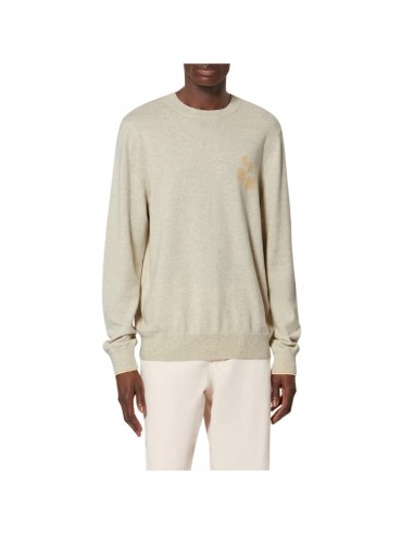 Pull Antea Gris Clair et Jaune Clair Homme Marant présenté porté de face｜Boutique Homme Toulouse