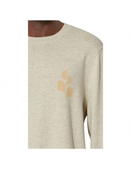 Pull Antea Gris Clair et Jaune Clair Homme Marant présenté de face｜Boutique Homme Toulouse
