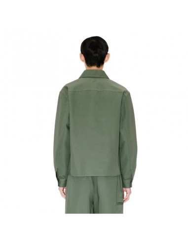 Surchemise en coton Kaki Foncé Homme Kenzo présentée portée de dos|Magasin Homme Toulouse Surchemise en coton Kaki Foncé Homme Kenzo présentée portée de dos|Magasin Homme Toulouse