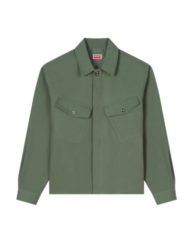 Surchemise en coton Kaki Foncé Homme Kenzo présentée de face|Magasin Homme Toulouse Surchemise en coton Kaki Foncé Homme Kenzo présentée de face|Magasin Homme Toulouse