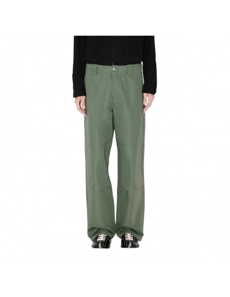 Pantalon Chino À Empiècements Aux Genoux Kaki Foncé Homme Kenzo présenté porté de face｜Boutique Homme Toulouse