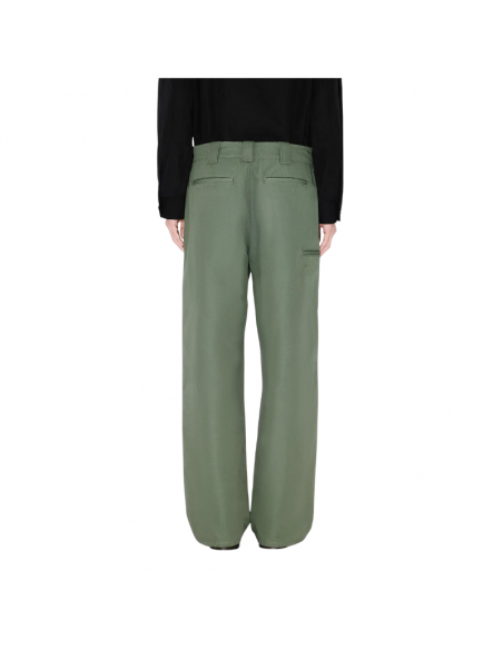 Pantalon Chino À Empiècements Aux Genoux Kaki Foncé Homme Kenzo présenté porté de dos｜Boutique Homme Toulouse