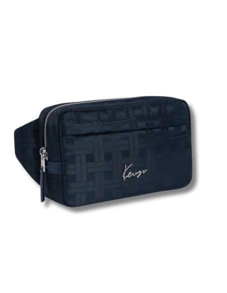 Sac Ceinture 'KENZO Mura' Bleu Noir Homme Kenzo présenté porté de face｜Boutique Homme Toulouse