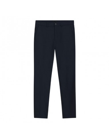 Pantalon Slim en twill de coton mélangé Bleu Foncé Homme Boss présenté de face｜Boutique Homme Toulouse