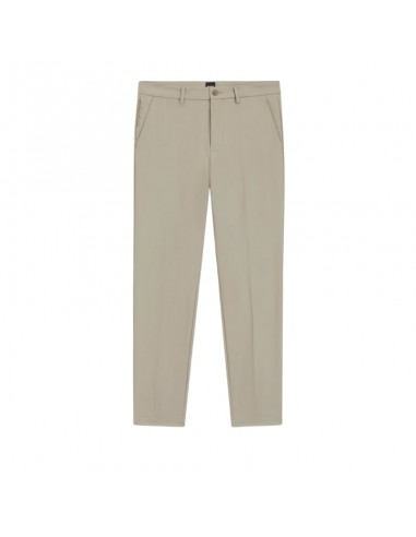 Pantalon Slim en twill de coton mélangé Beige Homme Boss présenté de face｜Boutique Homme Toulouse