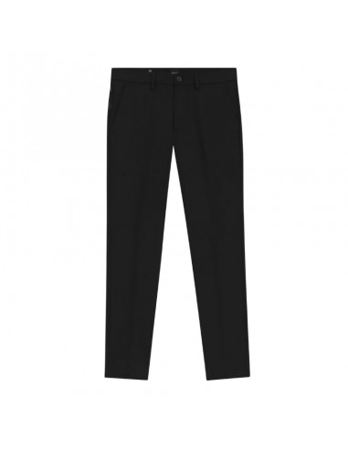 Pantalon Slim en twill de coton mélangé Noir Homme Boss présenté de face｜Boutique Homme Toulouse