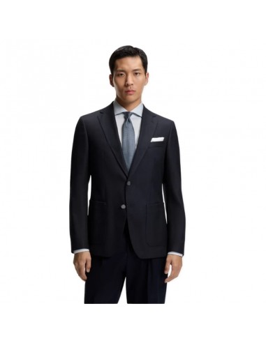 Veste Slim en laine vierge stretch Bleu Foncé Homme Boss présentée portée de face|Magasin Homme Toulouse Veste Slim en laine vierge stretch Bleu Foncé Homme Boss présentée portée de face|Magasin Homme Toulouse