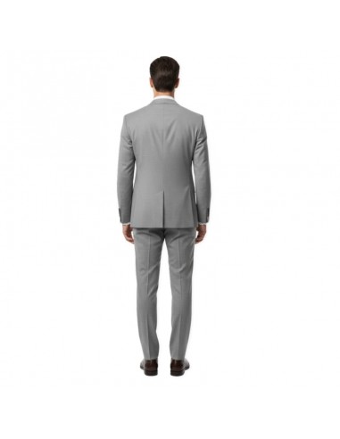 Costume Slim deux pièces en laine mélangée Silver Homme Boss présenté porté de dos｜Boutique Homme Toulouse