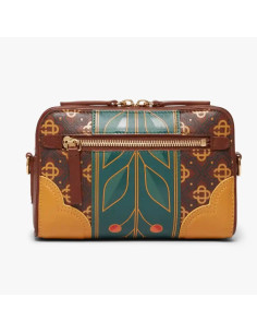 Sac À Bandoulière Monogram Marron Casablanca présenté porté de face｜Boutique Homme Toulouse 2