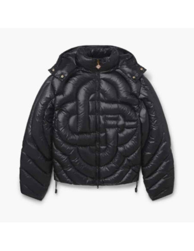 Doudoune matelassée en nylon Monogram Noire Homme Casablanca présentée de face|Boutique Homme Toulouse Doudoune matelassée en nylon Monogram Noire Homme Casablanca présentée de face|Boutique Homme Toulouse