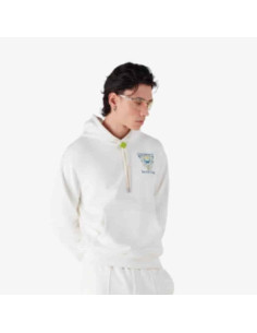 Sweat à Capuche Tennis Club Icon Blanc Homme Casablanca présenté porté de face｜Boutique Homme Toulouse