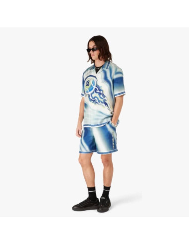 Short en soie The Art Of The Serve Bleu Homme Casablanca présenté porté de face｜Boutique Homme Toulouse