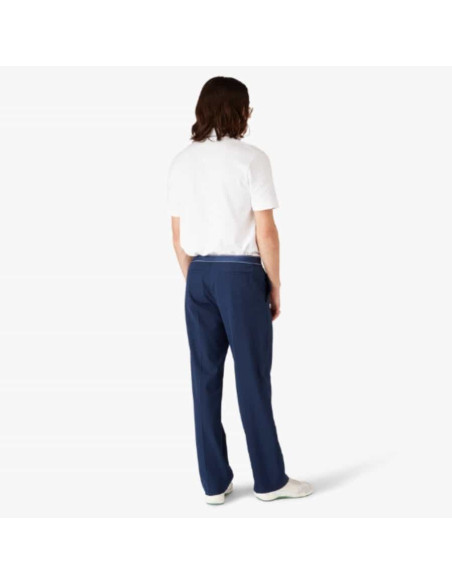 Polo À Manches Courtes En Piqué Laurel Blanc Casablanca présenté porté de dos｜Boutique Homme Toulouse