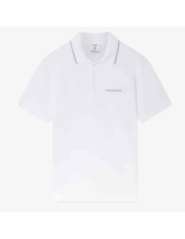 Polo À Manches Courtes En Piqué Laurel Blanc Casablanca présenté de face｜Boutique Homme Toulouse