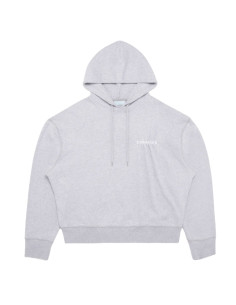 Pleated Hooded Sweater Gris Homme 3.Paradis présenté porté de face｜Boutique Homme Toulouse 2