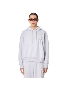 Pleated Hooded Sweater Gris Homme 3.Paradis présenté porté de face｜Boutique Homme Toulouse