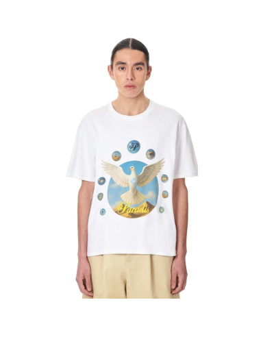 T-Shirt Desert Dove Beige Homme 3.Paradis présenté porté de face｜Boutique Homme Toulouse