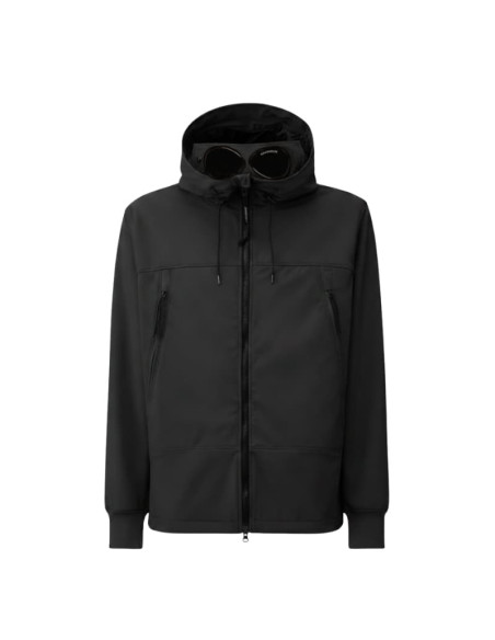 Veste Goggle Shell-R Noire Homme C.P Company présentée de face｜Magasin Homme Toulouse