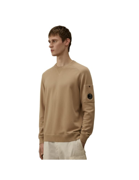 Pull Col Rond Coton Dove Homme C.P Company présenté porté de face｜Boutique Homme Toulouse