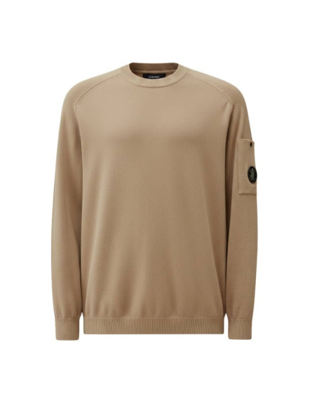 Pull Col Rond Coton Dove Homme C.P Company présenté de face｜Boutique Homme Toulouse