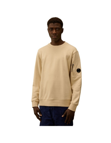 Sweatshirt Coton Diagonal Frozen Dew Homme C.P Company présenté porté de face｜Boutique Homme Toulouse