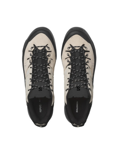 Sneaker X-ALP LEATHER Noir / Vanilla Ice Homme Salomon présentée de haut｜Magasin Homme Toulouse