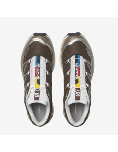 Sneaker XT-6 Earth Brown / Walnut Salomon présentée portée de haut｜Magasin Homme Toulouse