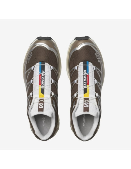 Sneaker XT-6 Earth Brown / Walnut Salomon présentée portée de haut｜Magasin Homme Toulouse