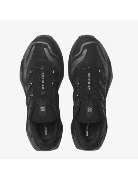 Sneakers XT PU.RE Black / Black Salomon présentées portées de haut｜Magasin Homme Toulouse