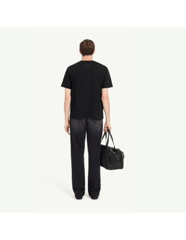T-shirt À Étiquette Griffée Noir Homme MM6 présenté porté de dos｜Boutique Homme Toulouse