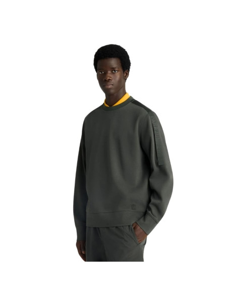 Sweat Ras Du Cou Goodman Vert Green Gables Homme Parajumpers présenté porté de face｜Boutique Homme Toulouse
