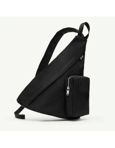 Sac à dos bandoulière Numeric Noir Homme MM6 présenté porté de profil｜Boutique Homme Toulouse