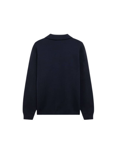 Chemise-Veste En Maille De Viscose Bleu Homme Autry présentée portée de dos｜Magasin Homme Toulouse