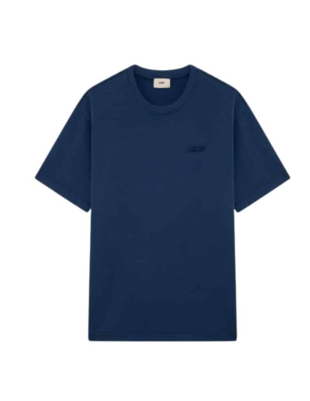 T-Shirt En Coton Avec Logo En Nuance Bleu Homme Autry présenté de face｜Boutique Homme Toulouse
