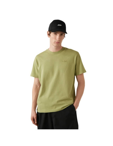 T-Shirt en Coton avec Logo en Nuance Vert Homme Autry présenté porté de face｜Boutique Homme Toulouse