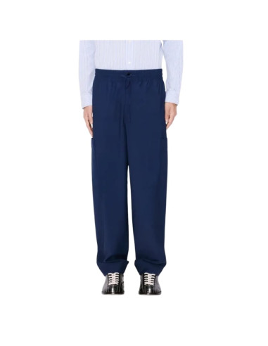 Pantalon de jogging cargo Bleu Marine Homme Kenzo présenté porté de face｜Boutique Homme Toulouse