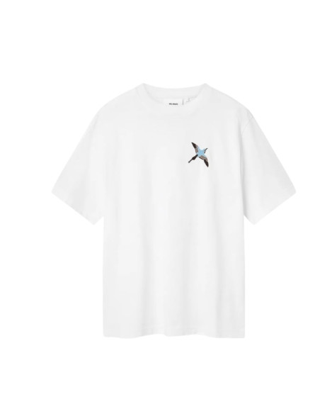 T-Shirt Micro Bee Bird Blanc Homme Axel Arigato présenté de face｜Boutique Homme Toulouse
