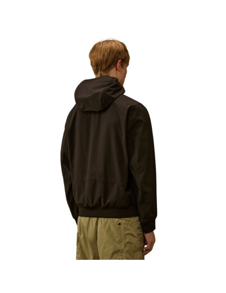 Shell-R Hooded Lens Jacket Noir Homme C.P Company présentée portée de dos｜Magasin Homme Toulouse