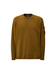 Pull Col Rond Coton Chenille Lens Dried Herb Homme C.P Company présenté porté de face｜Boutique Homme Toulouse 2