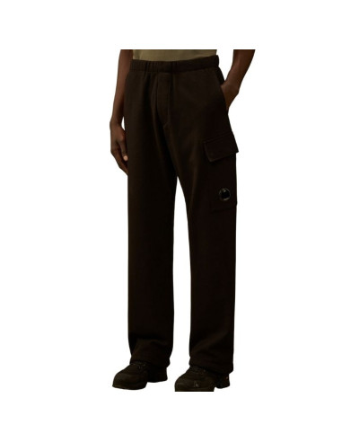 Jogging Cargo Diagonal Raised Noir Homme C.P Company présenté porté de face｜Boutique Homme Toulouse