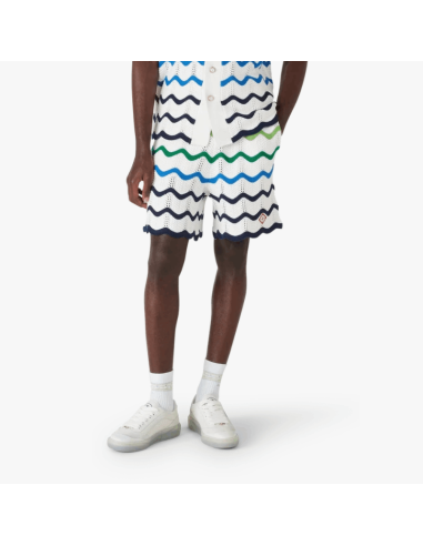 Short en maille Wave Multicolor Homme Casablanca présenté porté de face｜Boutique Homme Toulouse