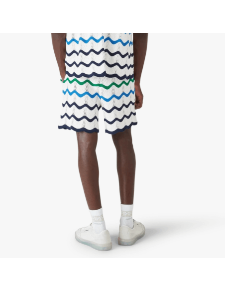 Short en maille Wave Multicolor Homme Casablanca présenté porté de dos｜Boutique Homme Toulouse