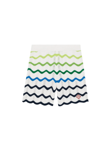 Short en maille Wave Multicolor Homme Casablanca présenté de face｜Boutique Homme Toulouse