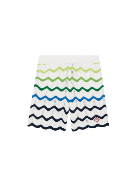 Short en maille Wave Multicolor Homme Casablanca présenté de face｜Boutique Homme Toulouse
