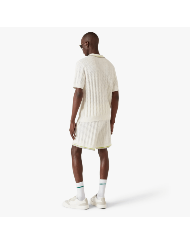 Short en tissu bouclé Tennis Blanc Homme Casablanca présenté porté de dos｜Boutique Homme Toulouse