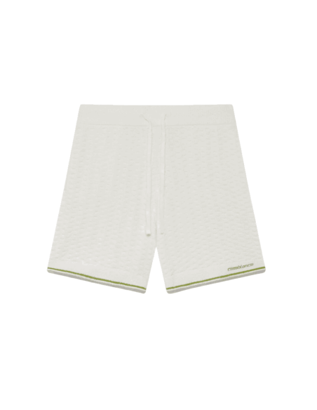 Short en tissu bouclé Tennis Blanc Homme Casablanca présenté de face｜Boutique Homme Toulouse